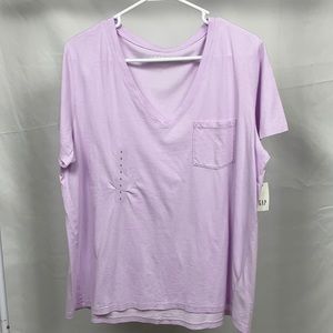 New with tags! Gap lavender purple v neck tee